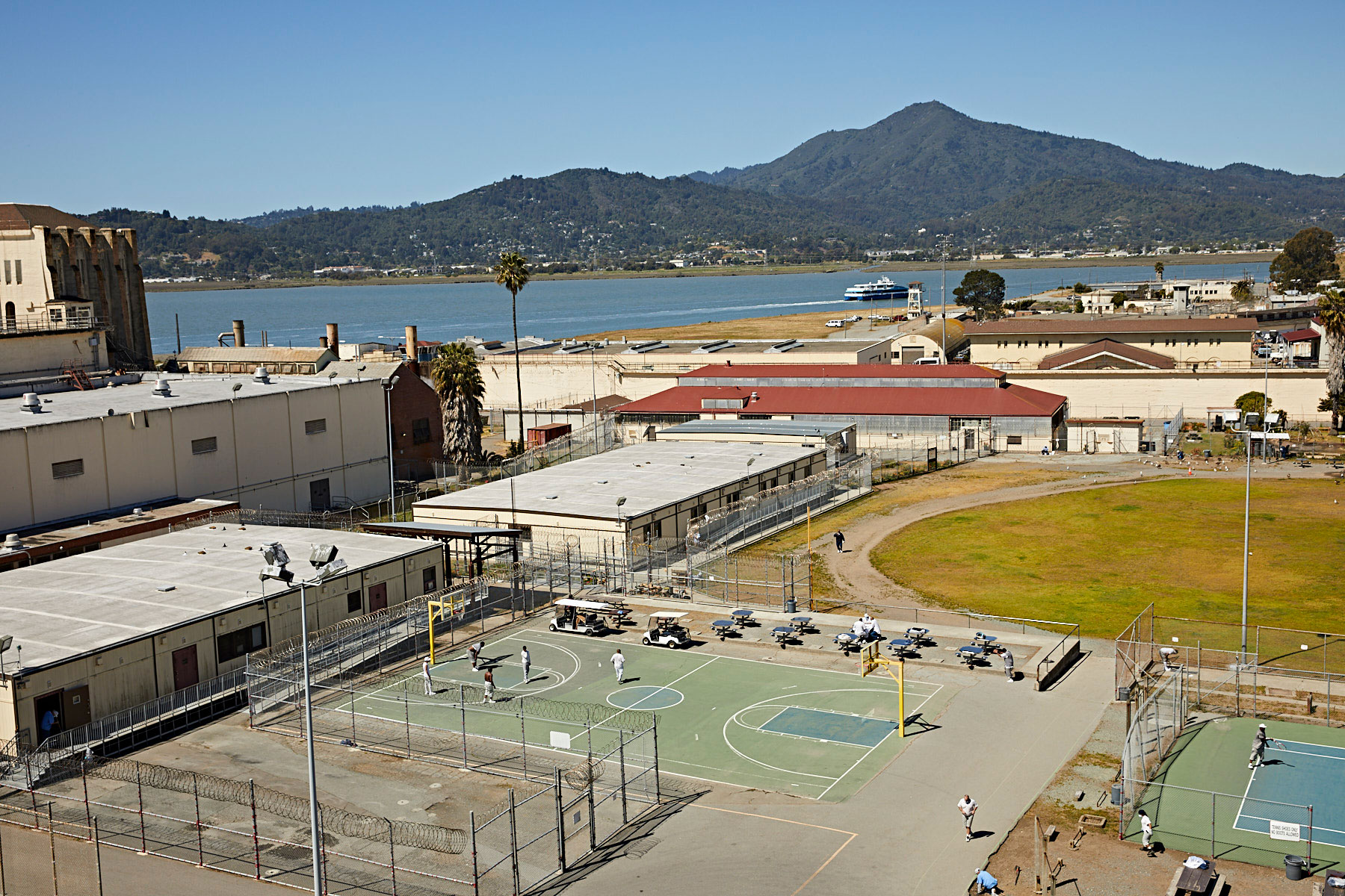 An aerial view of San Quentin Rehabilitation Center