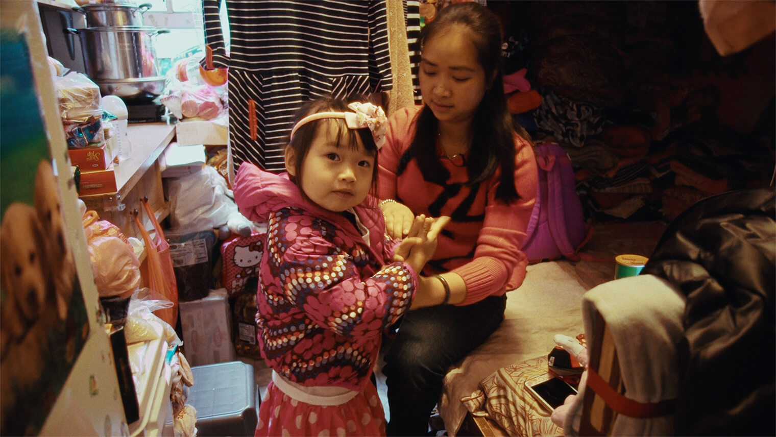 Christina and her daughter at home in San Francisco